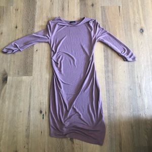 Blush pink midi topshop dress